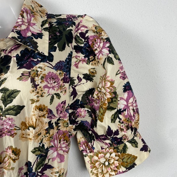 Who What Wear Sz S Floral Sundress 100% Cotton Cottagecore Romantic Dress Pretty - Picture 14 of 16